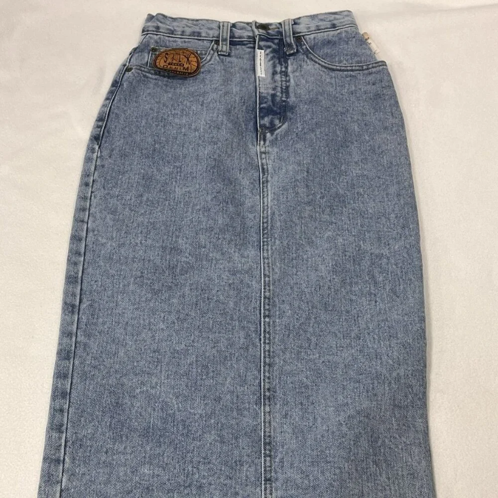 Vintage Z Cavaricci Denim Skirt NWT Womens 24 Made USA 90s Deadstock - Picture 1 of 15